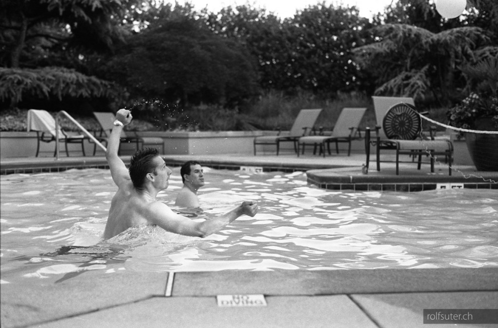 at the pool