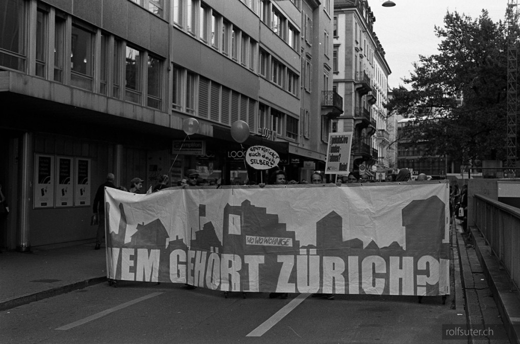 Demonstration "Wem gehört Zürich?"