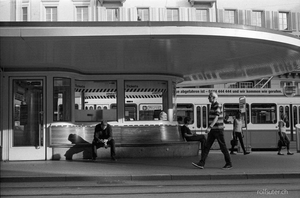 Evening light at the Paradeplatz in Zürich