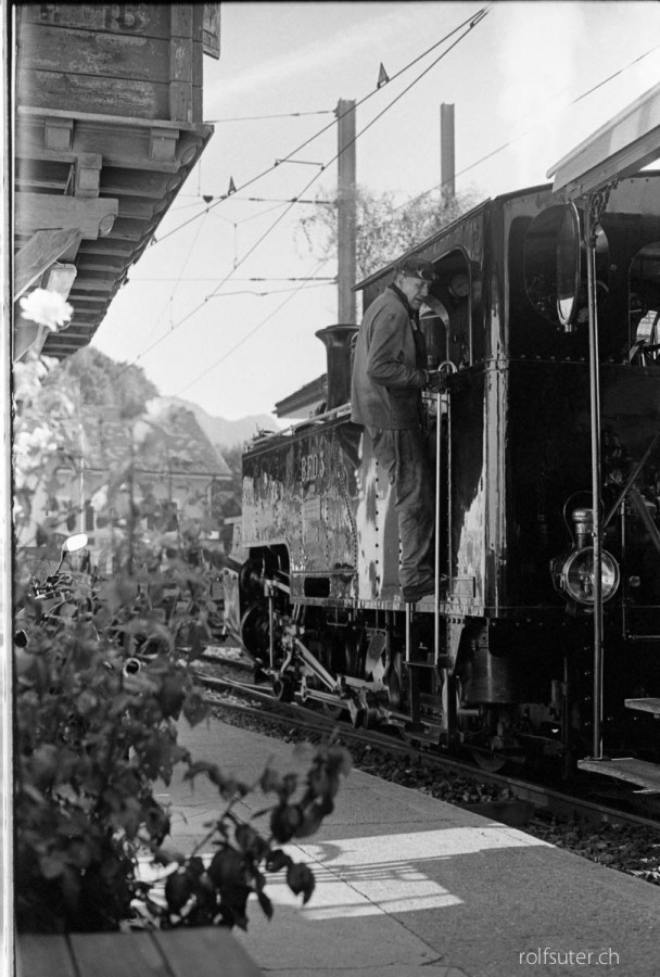 Steam locomotive at Chamby