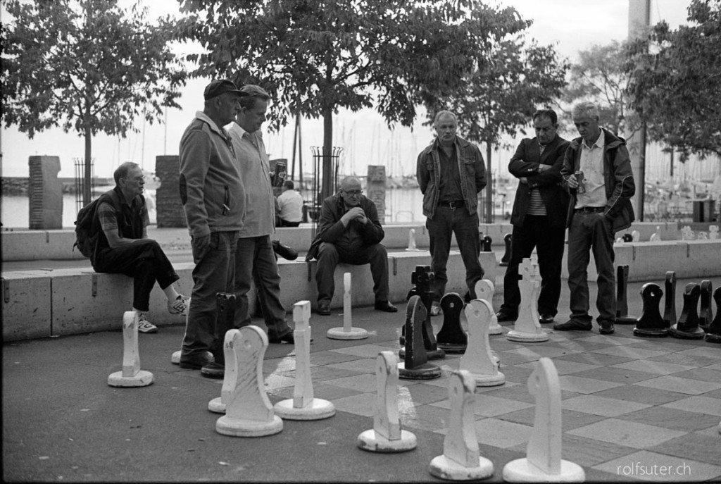 Playing chess at Lausanne Ouchy