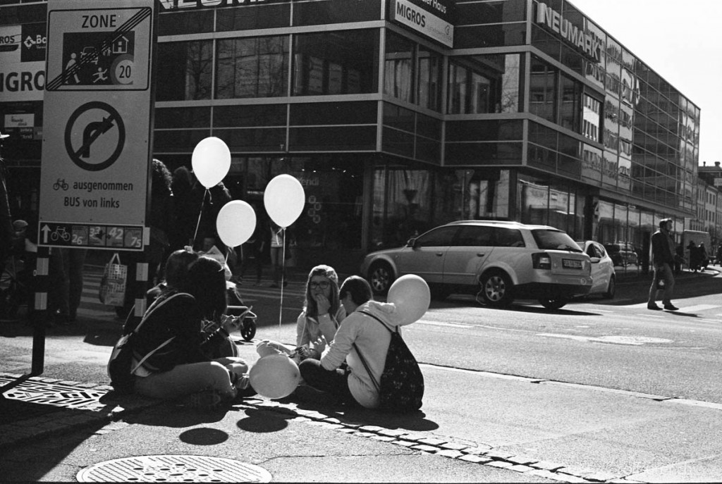 Hanging around with some balloons, St. Gallen